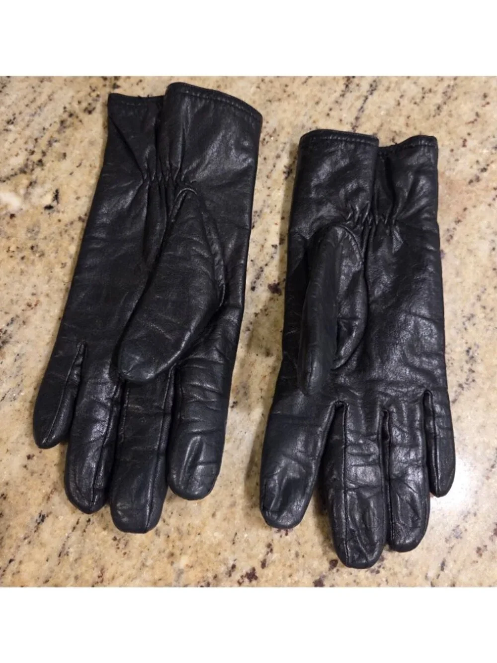 Thinsulate 40g Womens Size M Black Leather Fleece Lined Gloves